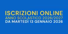 Immagine news iscrizioni online 2026
